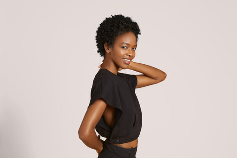 Accessible "V" Neck Crop Top