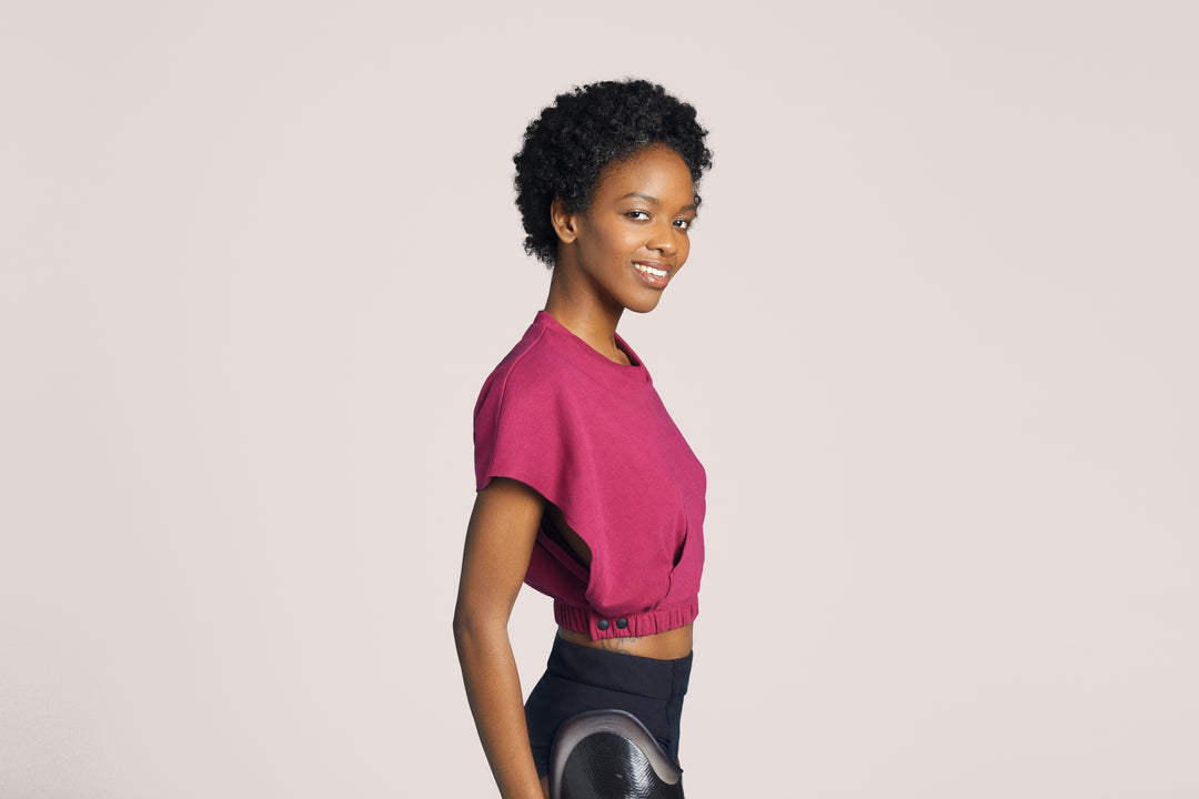 Accessible V-Neck Crop Top | Slick Chicks