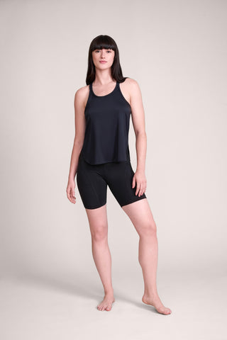 Black Adaptive Athletic Tank from Slick Chicks, offering comfort and easy wear.