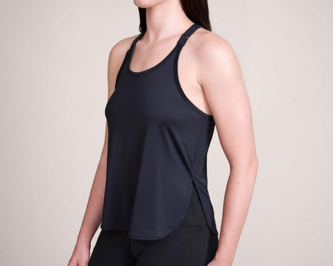 Black Adaptive Athletic Tank from Slick Chicks, offering comfort and easy wear.