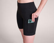 Black Adaptive Athletic Biker Tight from Slick Chicks, offering comfort and easy wear.