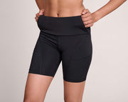 Black Adaptive Athletic Biker Tight from Slick Chicks, offering comfort and easy wear.