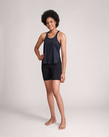 Black Adaptive Athletic Tank from Slick Chicks, offering comfort and easy wear.